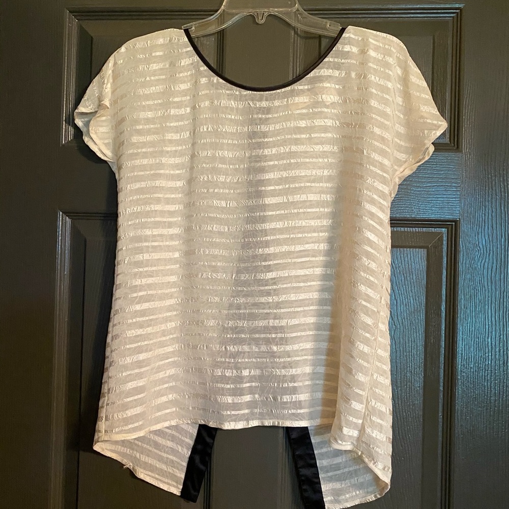 Daytrip sheer striped blouse